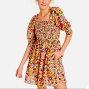 NWT RIXO x Target Puff Sleeve Ruched Mini Floral Dress Size 4X